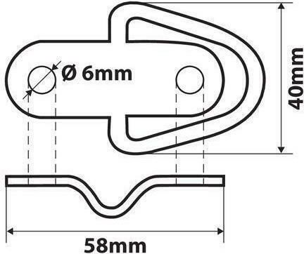 Lampa Truck Tarp Tie-down Bases G-4 180kg Load Capacity Mounting Bases with 540kg Pressure Resistance L9770.3