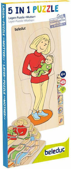 Wooden Children's Puzzle Pregnancy for Ages 4+ 27pcs Beleduc