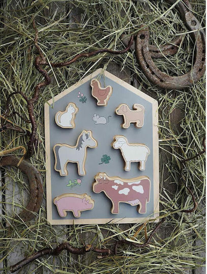 Holz Kinder Steckpuzzle Farm der Tiere für 1.5+ Jahre 7pcs Jabadabado