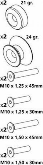 Lampa Swing Arm Adapter Μοτοσυκλέτας in Black Color L9034.3
