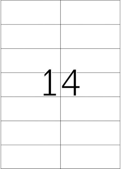 Typotrust 140 Selbstklebende A4-Etiketten 105x42.69mm