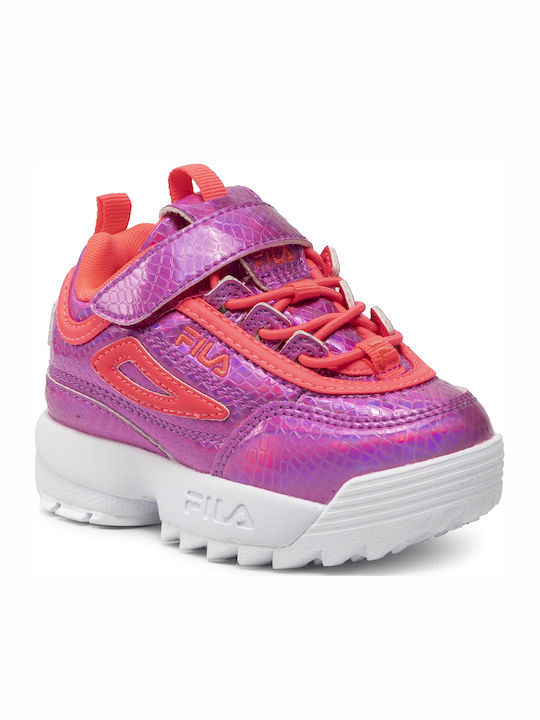 Disruptor E Kinder Sneakers mit Klettverschluss Fuchsie