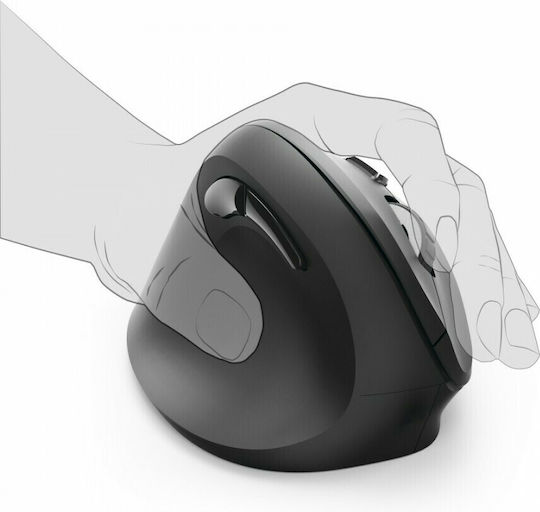 HAMA EMW-500L Wireless Ergonomic Vertical Mouse pentru Stângaci Negru