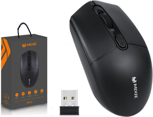 DeTech Mixie R520 Wireless Mouse Black