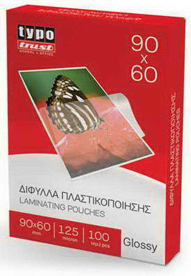 Typotrust Laminating Sheets Glossy 125 Microns 100 Pieces