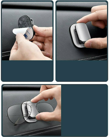 Baseus Car Sunglasses Case Ασημί