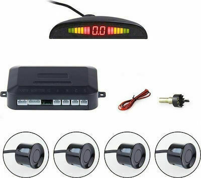 Car Parking System with Screen and 4 Sensors in Black Color
