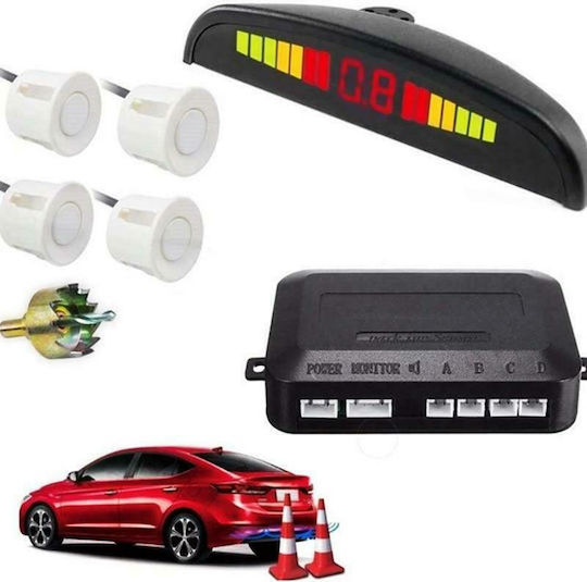 GlobalExpress Car Parking System with Screen and 4 Sensors in Black Color