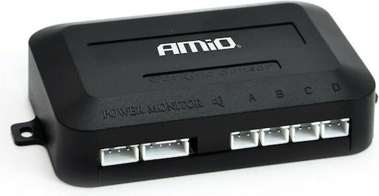 AMiO Car Parking System with Buzzer and 4 Sensors 22mm in Silver Color