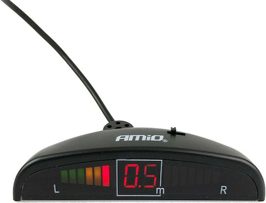 AMiO Система за паркиране на автомобил 99x20x26mm 12V в Черен Цвят