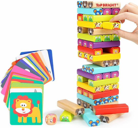 Επιτραπέζιο Παιχνίδι Animal Stacking για 2 Παίκτες 3+ Ετών (EN) Top Bright