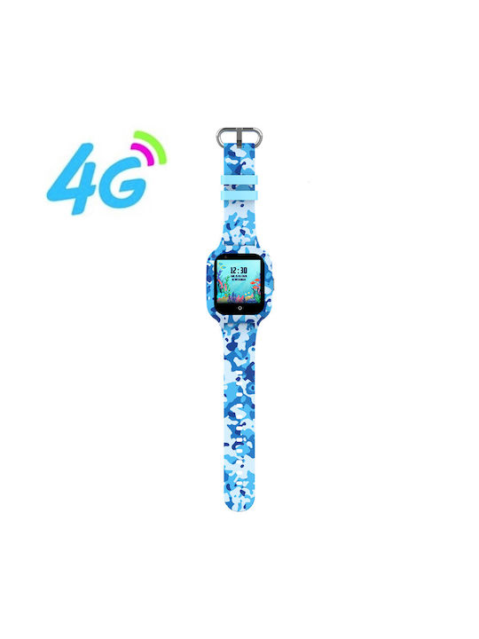 Wonlex 4G Kinder Smartwatch mit GPS und Kautschuk/Plastik Armband Blau
