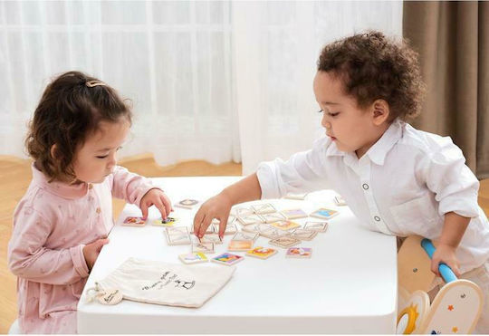 Joc de Societate Ξύλινο Παιχνίδι Μνήμης pentru 1 Jucător 3+ Ani 10830 (EN) New Classic Toys