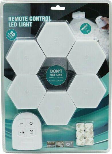 LED Шестоъгълник Декоративно Осветително Тяло Студено Бяло 6 Бр