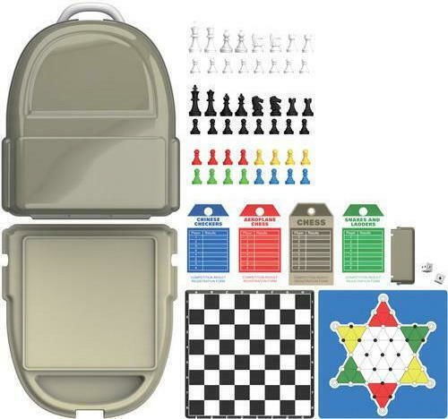 Board Game Chess Club Backpack Series 4 in 1 for 2 Players 3+ Years Old (EN) Luna