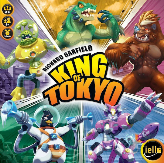 Board Game King of Tokyo: 2016 Version for 2-6 Players 8+ Years Old IEL (EN) Iello