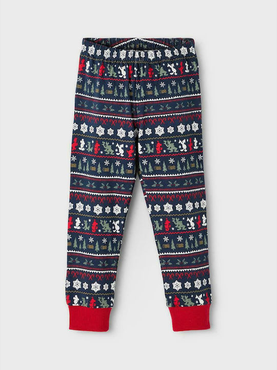 Name It Pijama pentru copii De iarnă Din bumbac Roșie