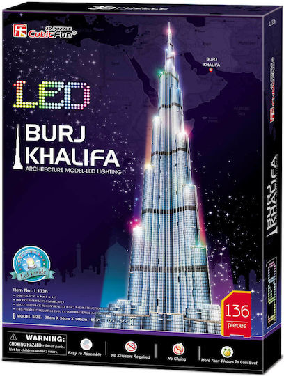 Burj Khalifa Puzzle 3D 136 Teile