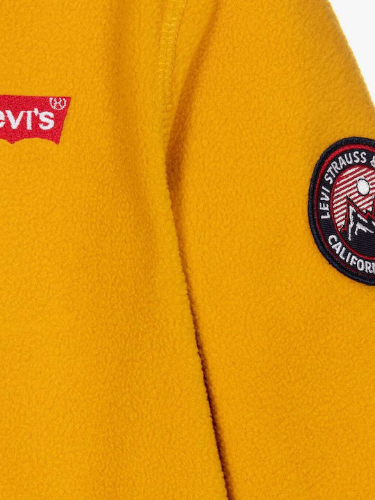 Kinder-Sweatshirtjacke mit Kapuze Gelb