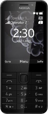 Nokia 230 Dual SIM Mobile with Buttons (English Menu) Dark Silver