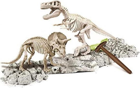 Clementoni T-Rex & Τρικεράτωψ Επαυξημένη Πραγματικότητα STEM Educational Game Dinosaur Excavation Science And Play for 7+ years Years Old