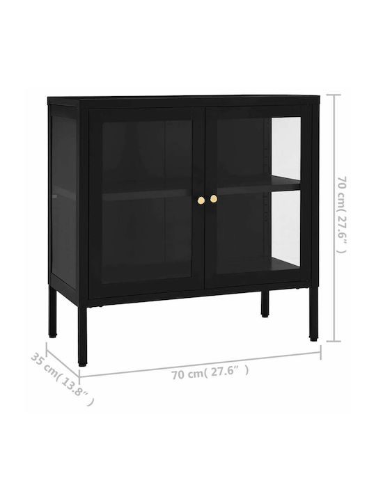 Bufet din Metal Negru 70x35x70cm