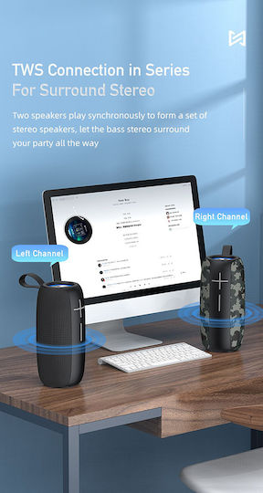 Awei Y370 Bluetooth Speaker 20W with Battery Life up to 8 hours Black