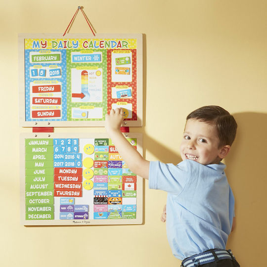 Melissa & Doug My First Daily Magnetic Calendar Εκπαιδευτικό Παιχνίδι Γνώσεων από Ξύλο για 3+ Ετών