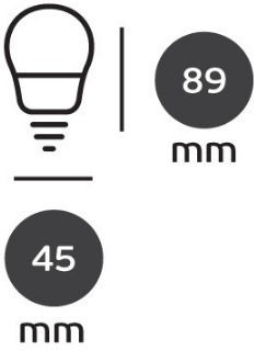 VK Lighting LED Bulb 9W 89mm for Socket E14 and Shape G45 Cool White 806lm