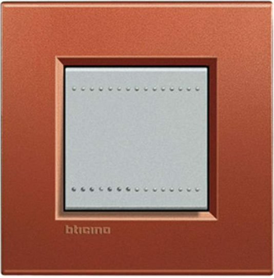 Legrand Bticino Living Light Πλαίσιο Διακόπτη 1 Θέσης Κάθετης Τοποθέτησης 2 Στοιχείων σε Κόκκινο Χρώμα LNA4802RK