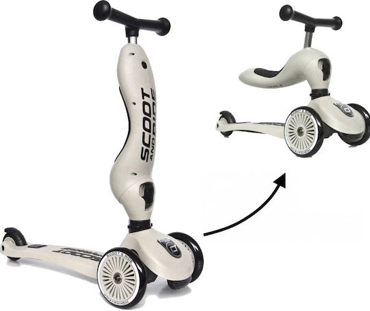 Scoot & Ride Детска Тротинетка Highwaykick 1 Триколка със Седалка за 1-5 Години Сива