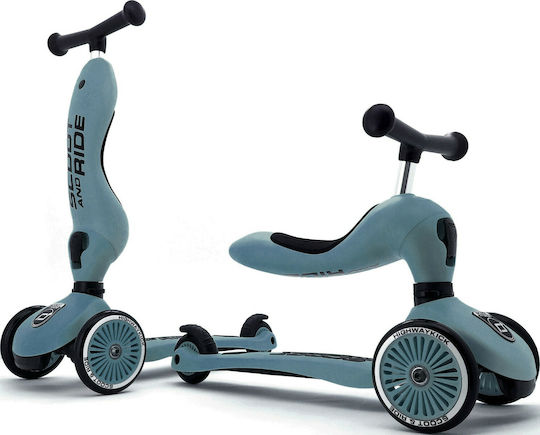 Scoot & Ride Kids Scooter Ηighwaykick 1 3-Wheel with Seat for 1-5 Years Light Blue
