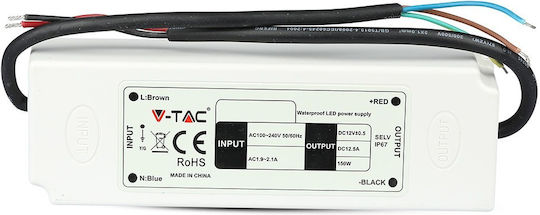 V-TAC Dimmbares LED-Netzteil Wasserdicht IP67 Leistung 75W mit Ausgangsspannung 12V
