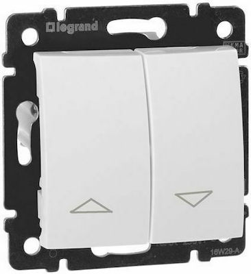 Legrand Neutral 06 01 Recessed Electrical Rolling Shutters Wall Switch no Frame Basic White