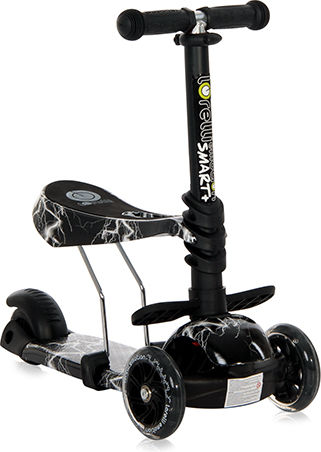 Lorelli Kids Scooter Foldable Smart Plus 2021 3-Wheel with Seat for 3+ Years Black