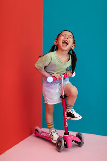 Micro Παιδικό Πατίνι Mini Deluxe Magic LED Τρίτροχο για 2-5 Ετών Γαλάζιο
