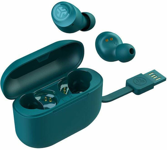 Jlab GO Air Pop In-Ear Bluetooth-Freisprecheinrichtung Kopfhörer mit Schweißresistenz und Ladeetui Teal