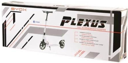 Byox Kids Scooter Foldable Plexus 2-Wheel for 8+ Years White