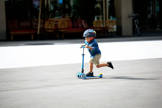 Micro Kids Scooter Foldable Mini Deluxe Foldable 3-Wheel for 2-5 Years Blue
