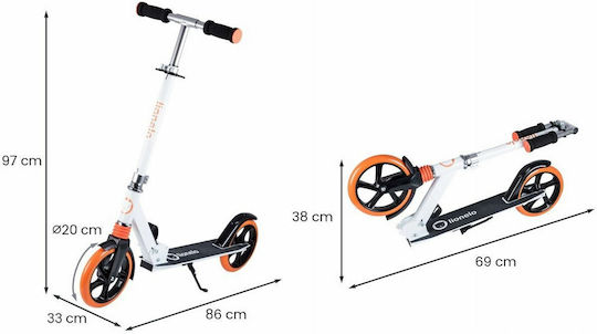 Lionelo Kinderroller Klappbar Luca 2-Rad Schwarz