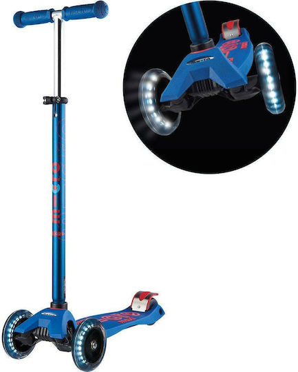 Micro Kids Scooter Maxi Deluxe Led 3-Wheel Blue for 5+ Years
