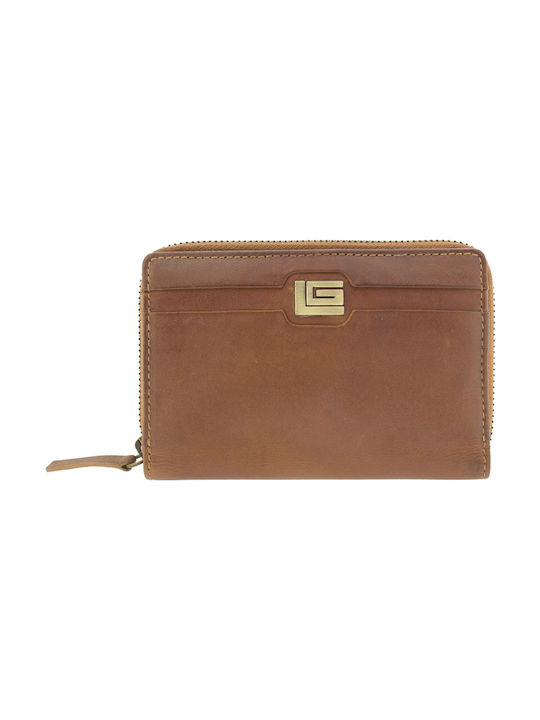 Guy Laroche 23114 Large Leather Women's Wallet with RFID Tabac Brown