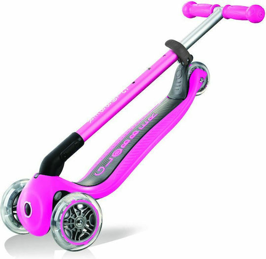 Globber Kids Scooter Foldable Primo Foldable Total 3-Wheel for 3+ Years Fuchsia
