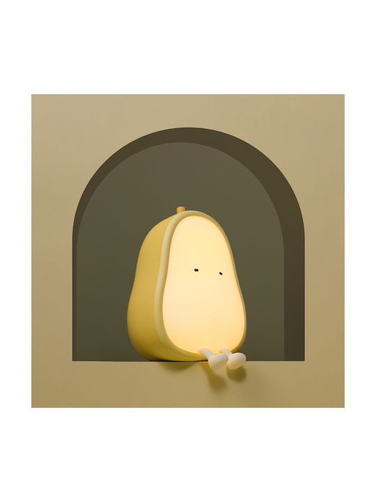 Allocacoc Kids Decorative Lamp Pear Yellow 8.85x8.8x12.2εκ.
