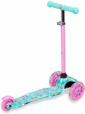 Kidwell Kids 3-Wheel Foldable Scooter Uno Happy Pink