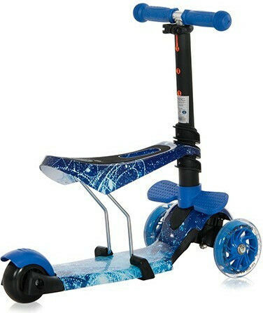 Lorelli Kids Scooter Foldable Smart Plus 2021 3-Wheel with Seat for 3+ Years Blue