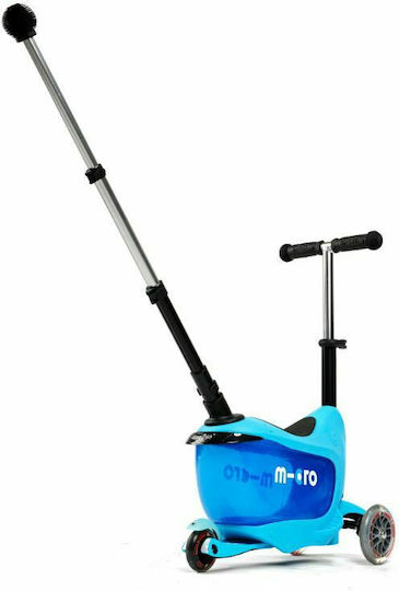 Micro Παιδικό Πατίνι Mini2Go Deluxe Plus Τρίτροχο με Κάθισμα για 1-5 Ετών Μπλε
