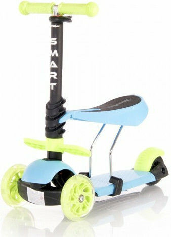 Lorelli Kids Scooter Foldable Smart 2021 3-Wheel with Seat for 3+ Years Green