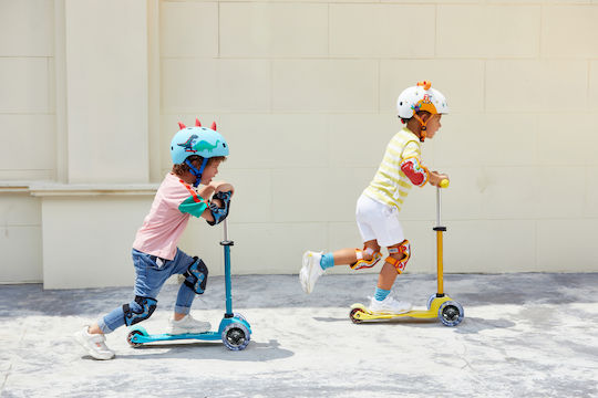 Micro Kids Scooter Mini Deluxe Led 3-Wheel for 2-5 Years Light Blue