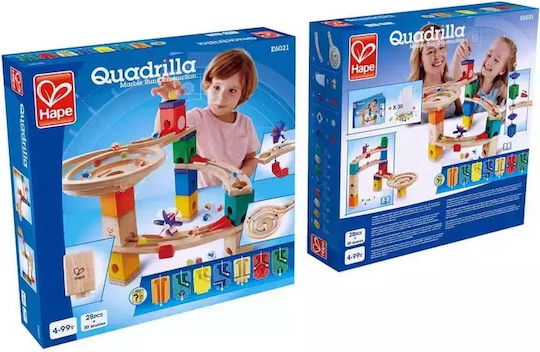 Hape Jucărie de Construcție din Lemn Quadrilla Marble Run pentru Copii 4+ ani+ Ani